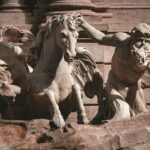 Dettaglio della Fontana di Trevi a Roma: Stampa d'Arredo Fotografica Fine Art